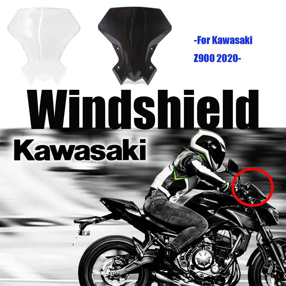 Подходит для KAWASAKI Z-900 Z 900 Z900 Z650 2020 2021 2022 Мотоцикл Спортивный Туристический Ветровое стекло Козырек Козырька Дефлектор Изображение 0