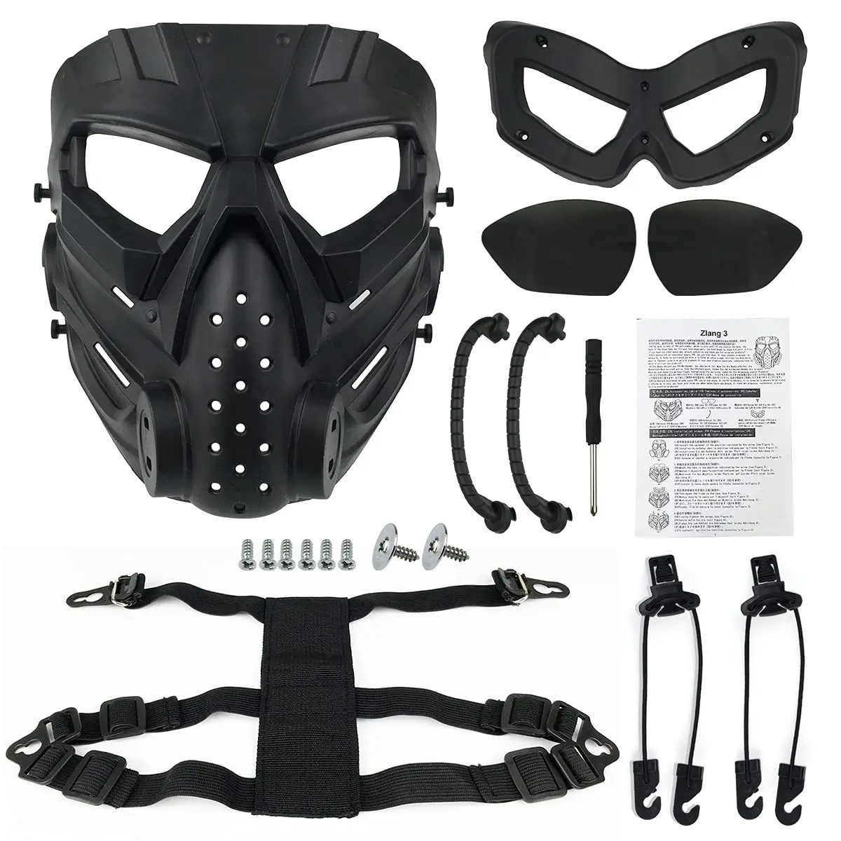 Страйкбольный шлем и пейнтбольная маска В сочетании со шлемом и балаклавой CQB Combat с близкого расстояния для полной защиты лица Изображение 1