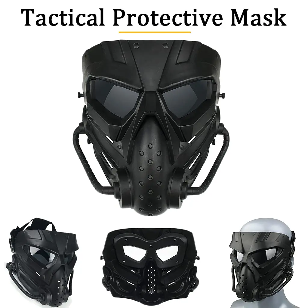 Страйкбольный шлем и пейнтбольная маска В сочетании со шлемом и балаклавой CQB Combat с близкого расстояния для полной защиты лица Изображение 2