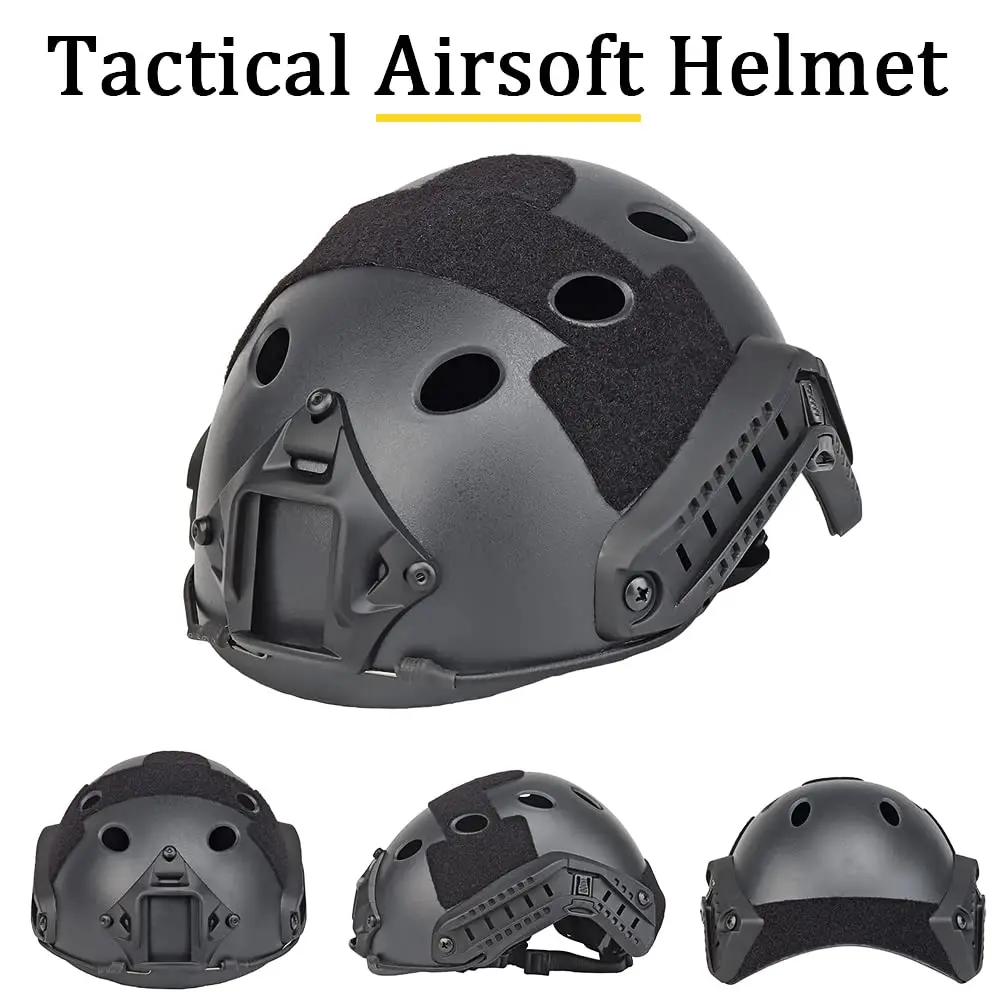 Страйкбольный шлем и пейнтбольная маска В сочетании со шлемом и балаклавой CQB Combat с близкого расстояния для полной защиты лица Изображение 3