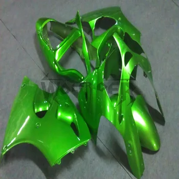 комплект инжекционных обтекателей для ZX6R 00 01 02 ZX-6R 2000-2002 зеленый капот мотоцикла Комплект обтекателей из АБС-пластика