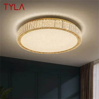 Потолочный Светильник TYLA Postmodern LED Luxury Crystal Round Lighting Декоративные Светильники Для Гостиной Спальни