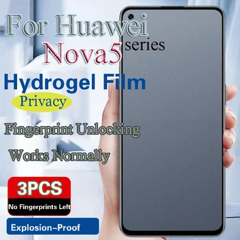 Защитная пленка для экрана конфиденциальности Nova5Pro для Huawei Nova5, прогидрогелевая пленка, защита от подглядывания, мягкая разблокировка отпечатков пальцев Nova 5Pro
