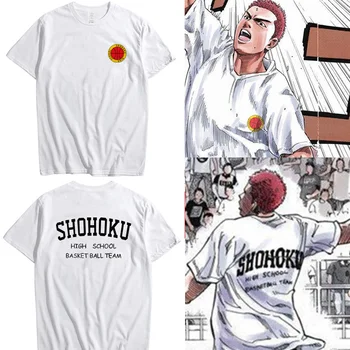 2023 Новая футболка SHOHOKU Sakuragi Hanamichi Для мужчин И женщин, Косплей, футболка Hisashi Mitsui Kaede Rukawa, Хлопковые футболки с коротким рукавом, топы